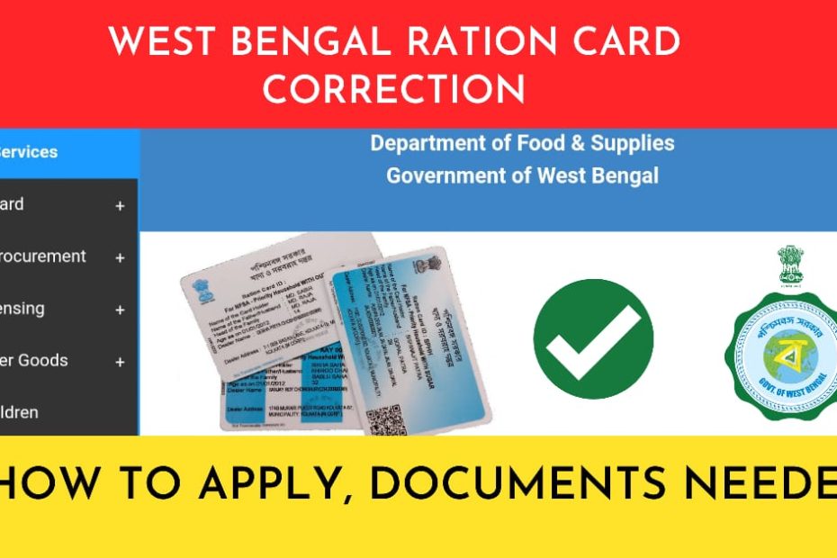 wb ration card correction