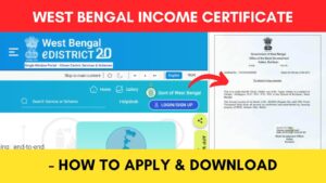 West Bengal income certificate