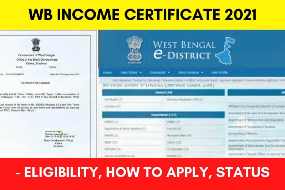 income certificate wb