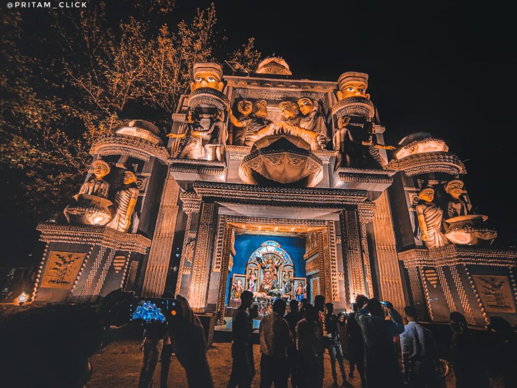 fuljhor durga puja pandal