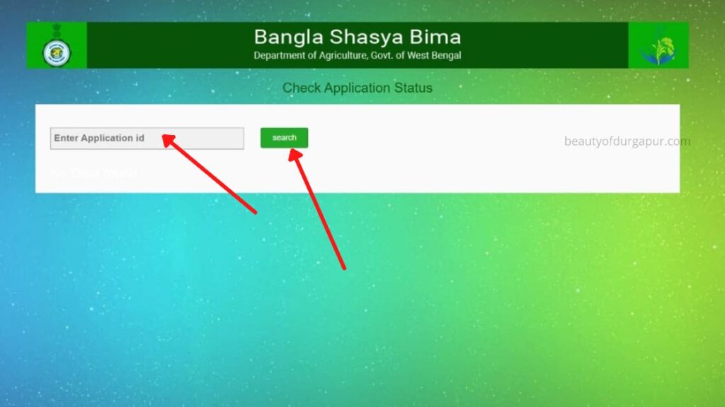 check status using application number