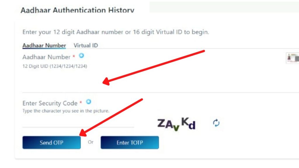 aadhar authentication history login