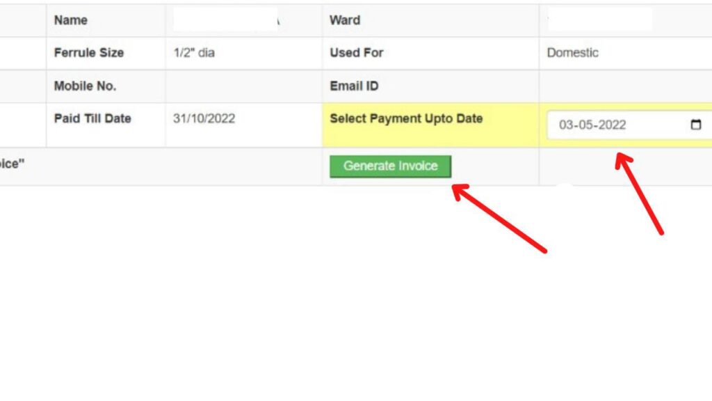 Generate invoice option