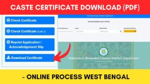 Caste certificate download online process