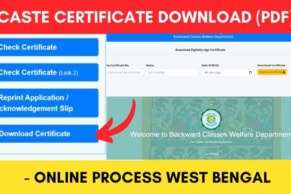 Caste certificate download online process