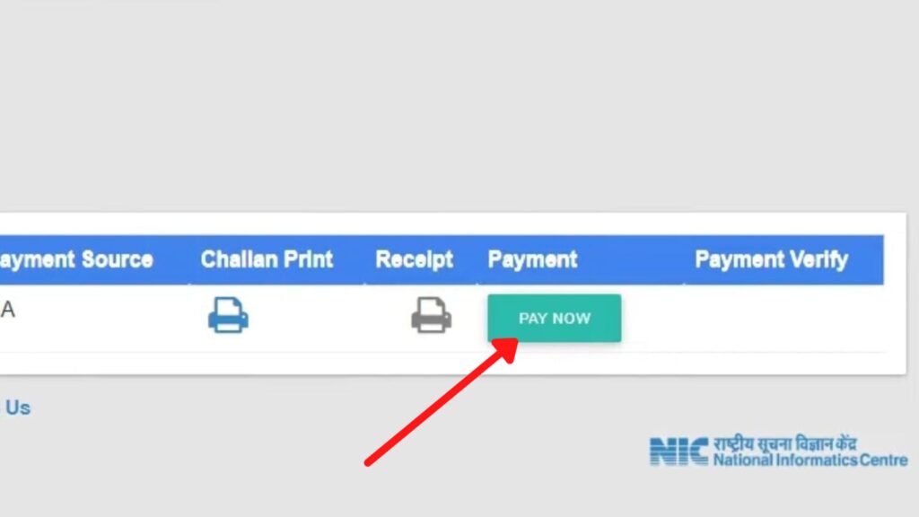 Pay Now option for traffic Challan
