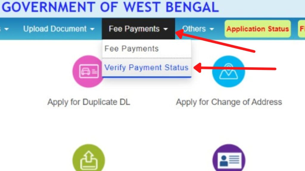Verify Payment Status option