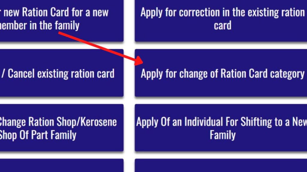 Ration card category change form 8