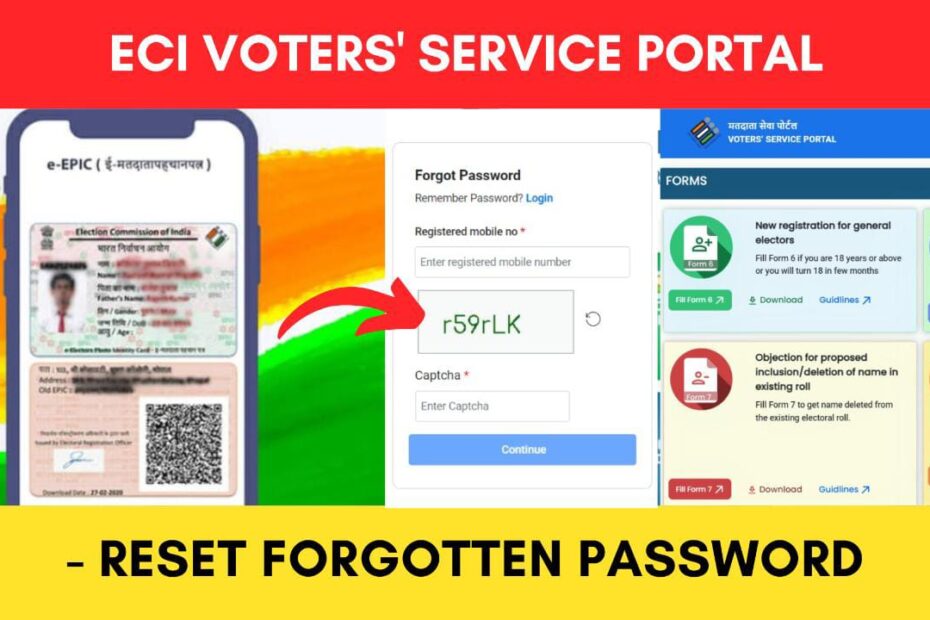 Reset password Voters Service Portal