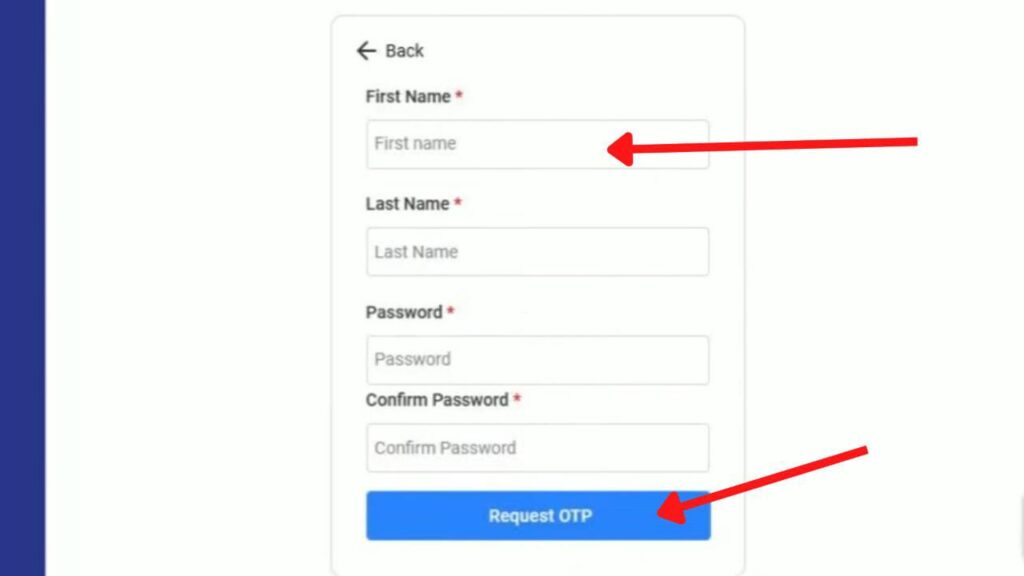 Voters Portal registration form