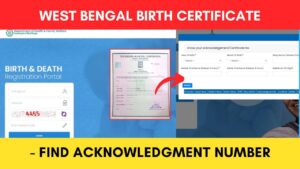 Birth Certificate Acknowledgment number