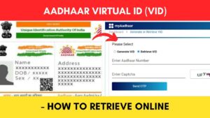 Retrieve Aadhaar VID online process