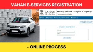 Vahan NR e services portal registration