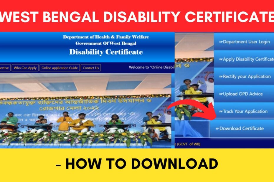Disability certificate download process West Bengal