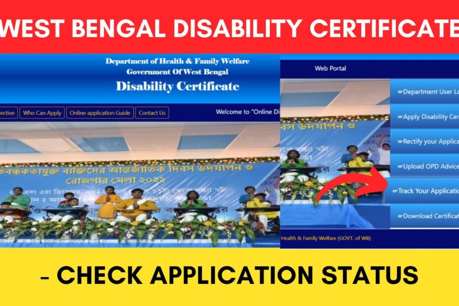 Disability certificate status check online