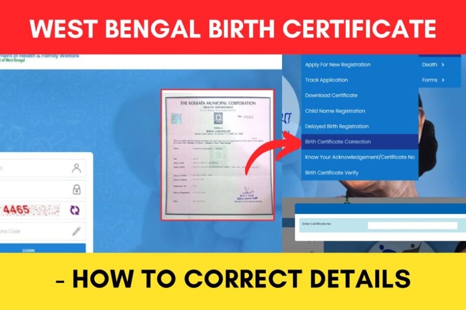 How to correct West Bengal birth certificate