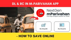 Save DL RC on mParivahan app