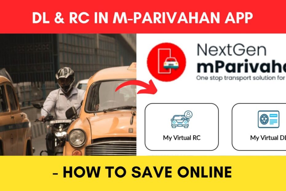 Save DL RC on mParivahan app